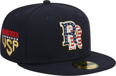 Round Rock Express Stars and Stripes 4th of July 5950 Fitted Cap