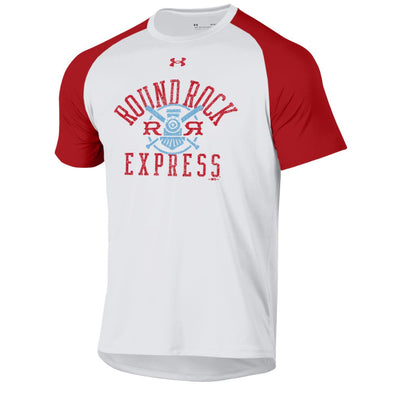 Round Rock Express Under Armour Fauxback Red & White Tech Tee