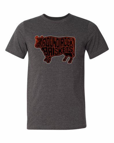 Round Rock Briskets Flame and Coals Triblend Tee