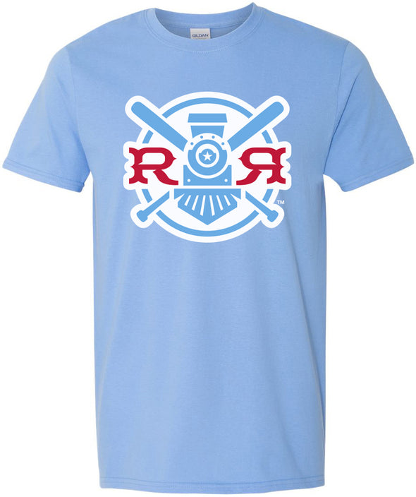 Round Rock Express Light Blue Fauxback Throwback Tee