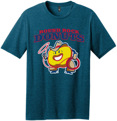 Round Rock Donuts Blue Primary Tee Shirt