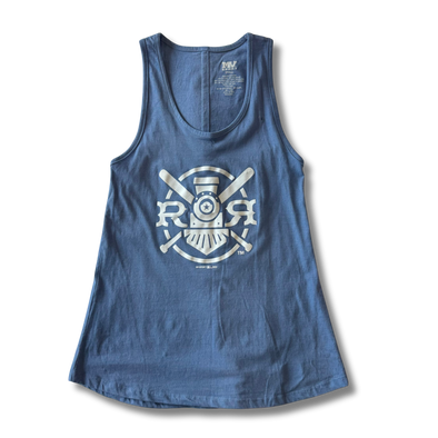 Round Rock Express MV Sport Women's Blue Iris Fauxback Paris Flowy Tank