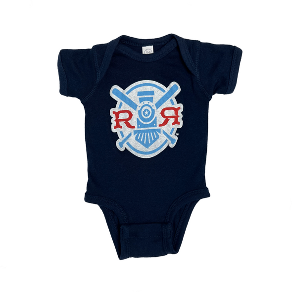 Round Rock Express Infant Navy Fauxback Onesie