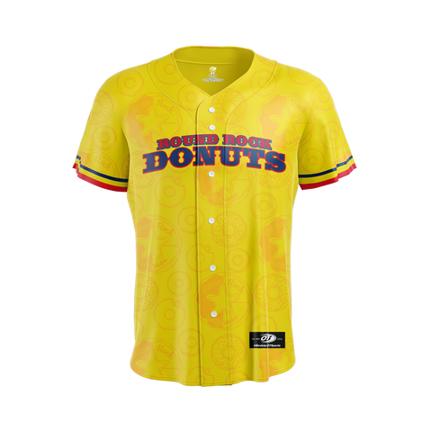 Round Rock Express OT Sports Donuts Stitched Tackle Twill On-Field Replica Jersey