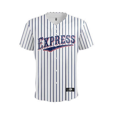 Round Rock Express Youth Home Pinstripe Replica Tackle Twill Jersey