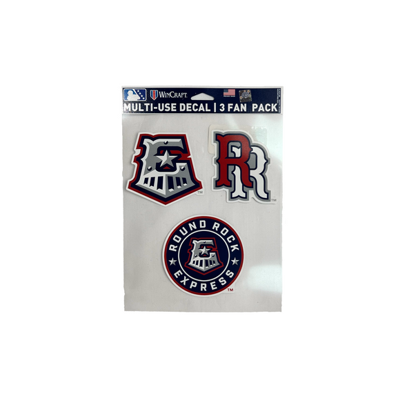 Round Rock Express Wincraft 3 Piece Sticker Sheet