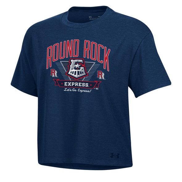 Round Rock Express Under Armour Women's Navy E-Train All Day Tee