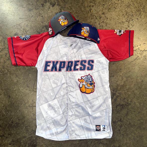 Marvel Defenders of the Diamond Game Worn Jersey + Hat Bundle