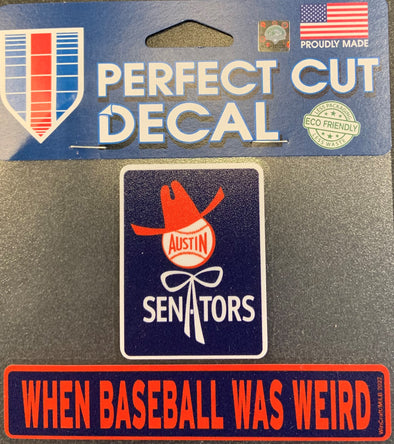 Round Rock Express Austin Senators When Baseball Was Weird Decal Sticker